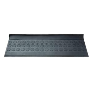 Rubber Black Coin 10 in. x 30 in. Stair Tread Cover (5-Pack)
