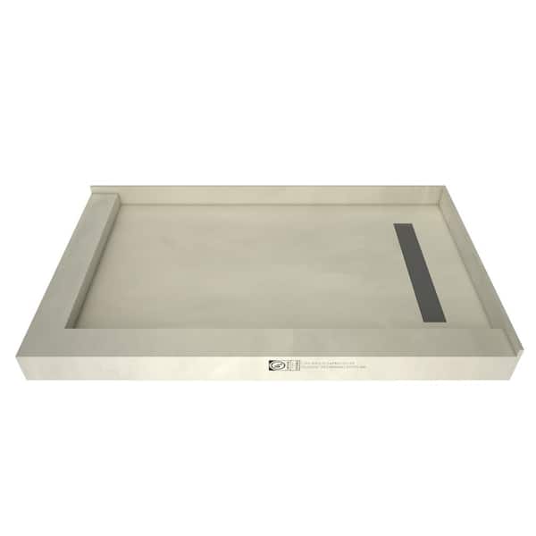 Tile Redi Redi Trench 36 in. x 60 in. Double Threshold Shower Base with Right Drain and Tileable Trench Grate