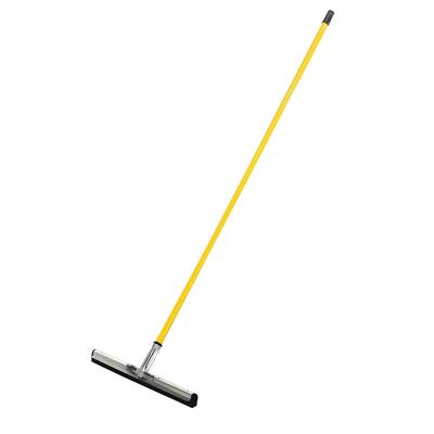18 in. Dual Moss Rubber Professional Locking Floor Squeegee with 50 in. Yellow Handle