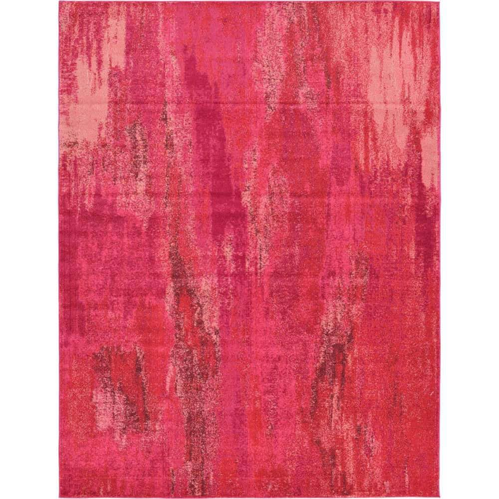 Unique Loom Jardin Lilly Pink 9' 0 x 12' 0 Area Rug 3128093 - The Home ...