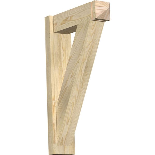 Ekena Millwork 6 in. x 32 in. x 20 in. Douglas Fir Traditional Arts and Crafts Rough Sawn Outlooker