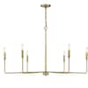 Savoy House Salerno 42 in. W x 25 in. H 6-Light Warm Brass Wide ...