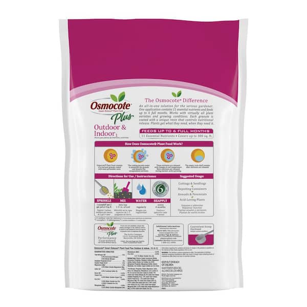 Osmocote Smart-Release Plant Food Plus Outdoor and Indoor, 8 lbs., Granular  Fertilizer with 11-Essential Nutrients 2345104 - The Home Depot
