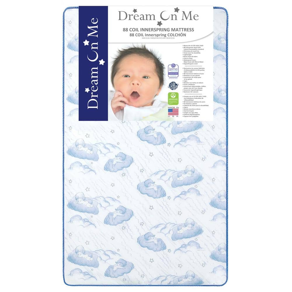 Dream On Me Sweet Dreams 6 88 Coil Blue Spring Crib and Toddler Bed Mattress -  84-BLUE