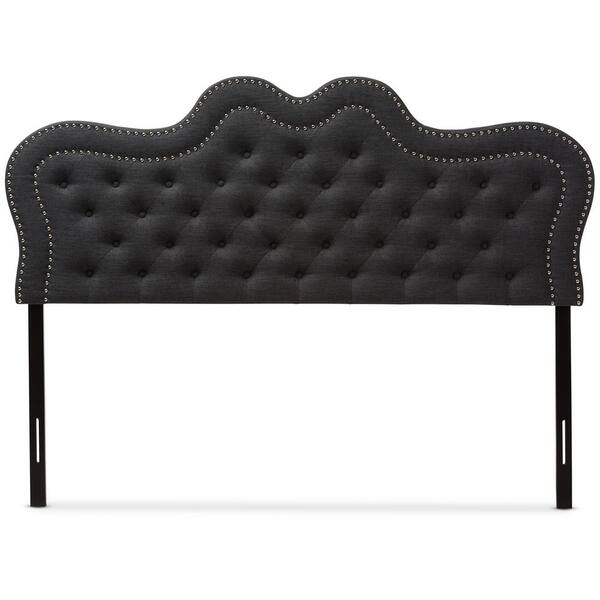 Baxton Studio Ivy Dark Gray Fabric Upholstered Queen Size Headboard