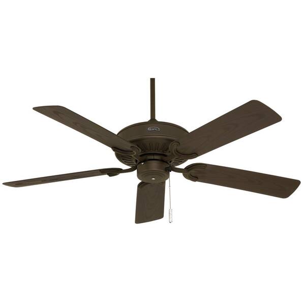 HINKLEY Oasis 52 in. Indoor/Outdoor Oil Rubbed Bronze Downrod Mount Ceiling Fan with Pull Control