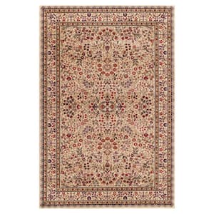 Jewel Collection Sarouk Ivory Rectangle Indoor 9 ft. 3 in. x 12 ft. 6 in. Area Rug