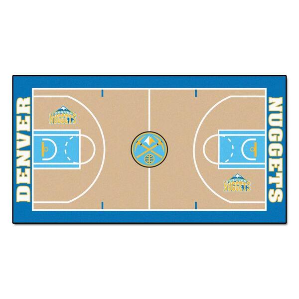 FANMATS NBA Denver Nuggets 3 ft. x 5 ft. Large Court Runner Rug 9247