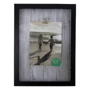5 in. x 7 in. Black and White Picture Frame With Clip (for All Occasions, New Year's, etc.)