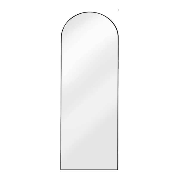 Unbranded 21 in. W x 64 in. H Arched Aluminum Framed Wall Mount or Floor-standing Modern Decor Bathroom Vanity Mirror