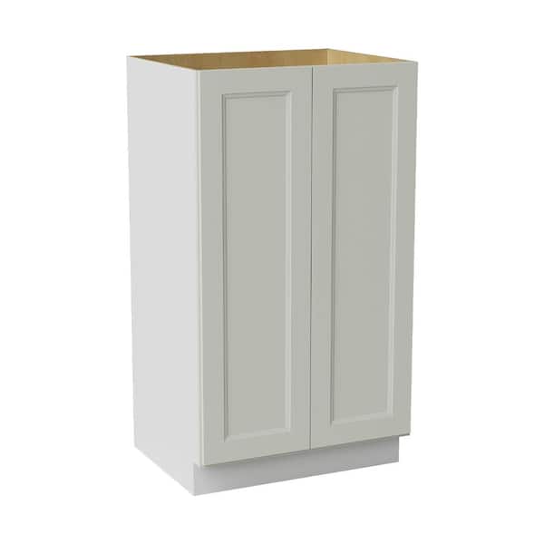 30 in. W x 24 in. D x 54 in. H Ready to Assemble Double Shaker Pantry Kitchen Cabinet in Laguna Grey