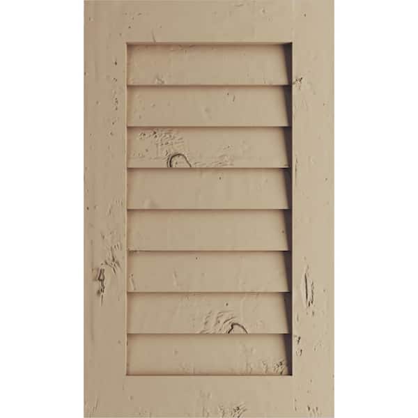 Ekena Millwork 12 in. x 18 in. Rectangular Knotty Pine Polyurethane Timberthane Faux Wood Non-Functional Paintable Gable Vent