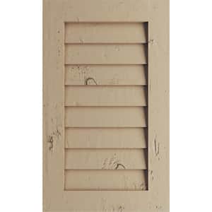 18 in. x 30 in. Rectangular Knotty Pine Polyurethane Timberthane Faux Wood Non-Functional Paintable Gable Vent