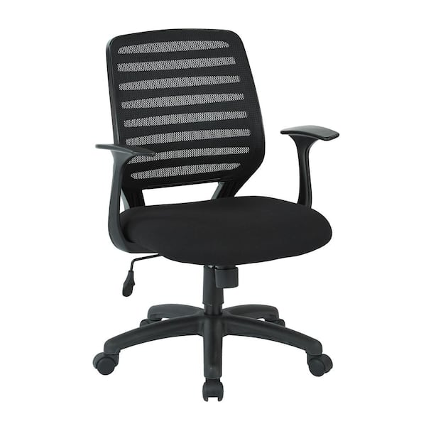 OSP Home Furnishings Black Screen Back Office Chair