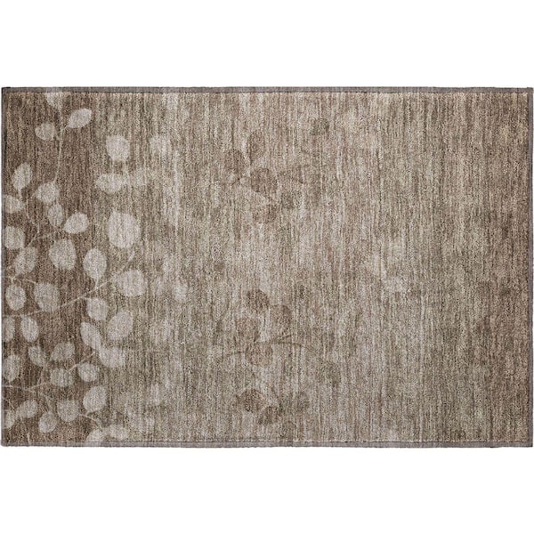 Mayfield Premium Machine Washable Abstract AMF1900 Taupe 2 ft. x 3 ft. Area Rug
