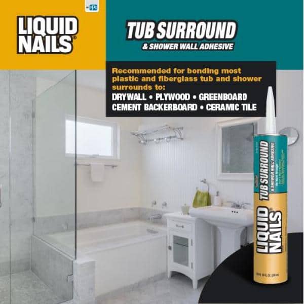 Liquid Nails 10 Oz Tub Surround And, What Kind Of Adhesive Do I Use For A Tub Surround