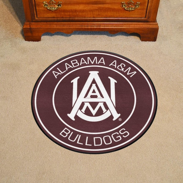 Alabama A&M Maroon 2.25 ft. Round Area Rug