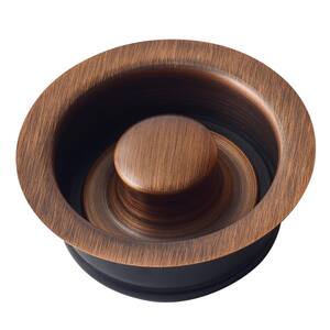 SinkSense Kitchen Sink 3.5 in. Disposal Flange Drain with Stopper in Antique Copper