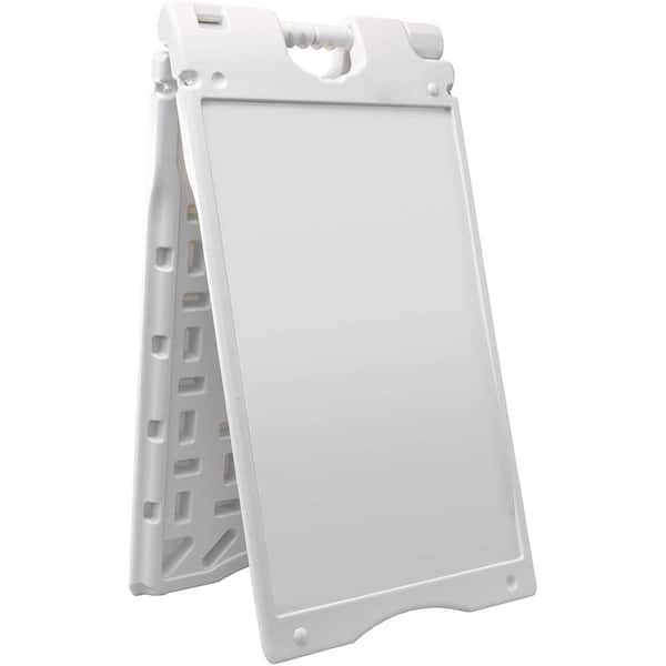 Sandwich Board, A Frame Sign Holder 15.7x26 in., Dual Display Outdoor Sign, White