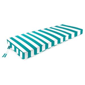 47 in. L x 17 in. W x 3 in. T Outdoor Bench Cushion in Awning Turquoise