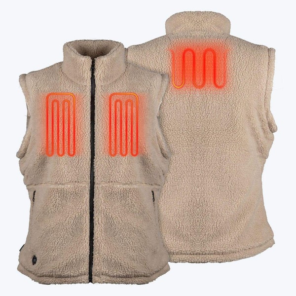 Women's SM Upland Sherpa Heated Vest 7. 4V Coffee