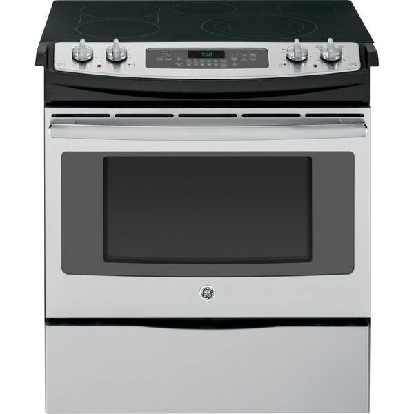 GE 4.4 cu. ft. Slide-In Electric Range with Self-Cleaning Convection Oven in Stainless Steel