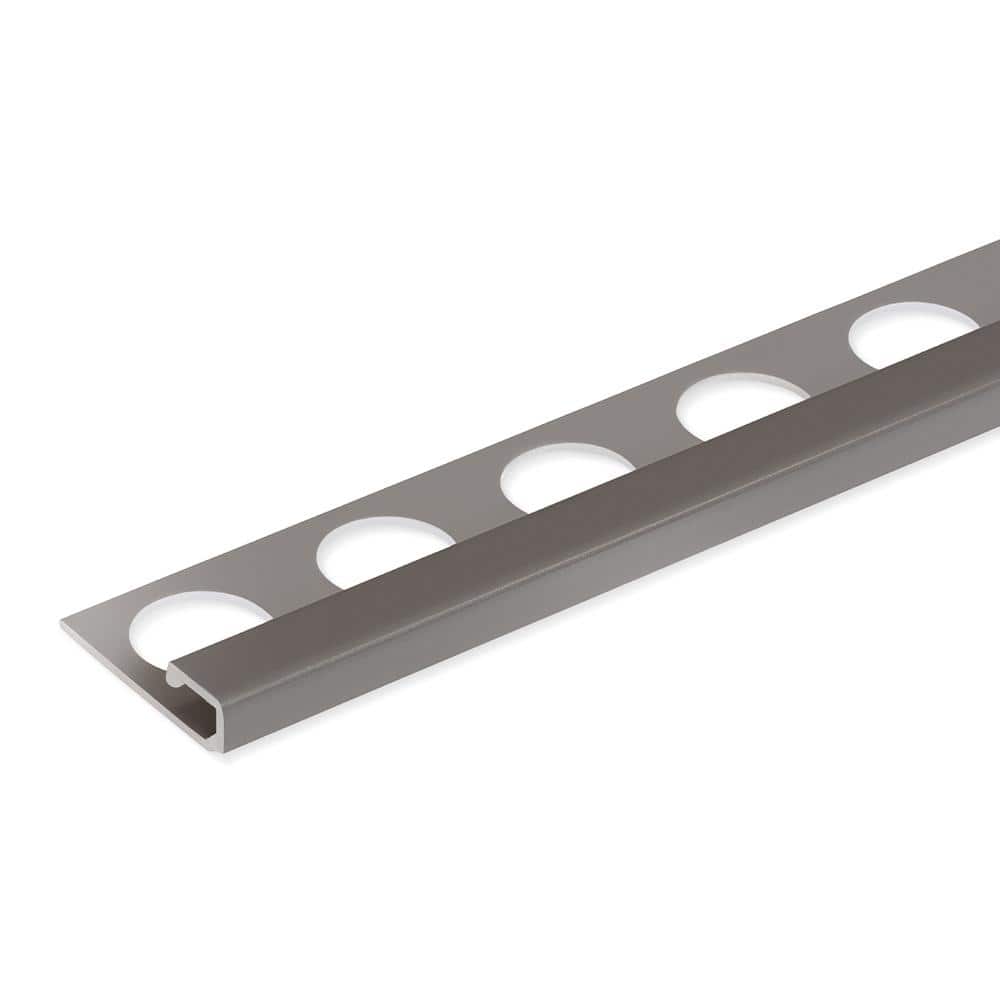 Satin Nickel 5/16 in. x 98-1/2 in. Aluminum Square Tile Edging Trim price history on PriceWatchPro
