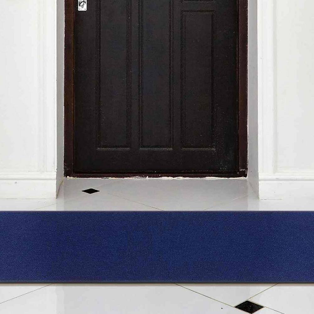 Navy Non-Slip Washable Synthetic Runner Rug 20" x 59"