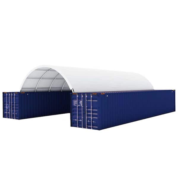 20 ft. x 40 ft. Outdoor White Steel Canopy Shelter with 15 oz PVC