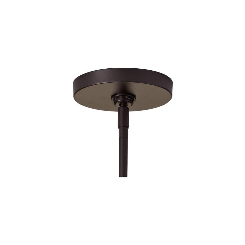 Oil Rubbed Bronze Mini Pendant with Clear Seeded Glass Shade