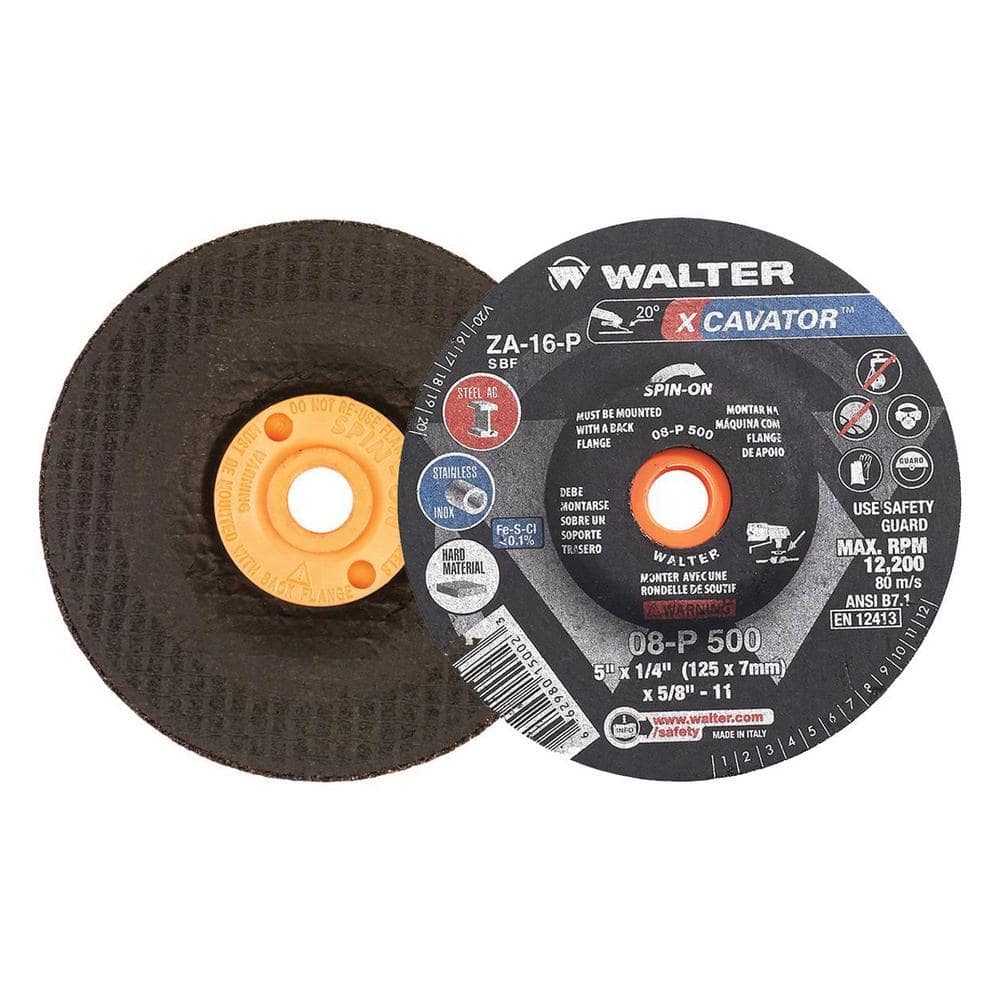 WALTER SURFACE TECHNOLOGIES Xcavator 5 in. x 5/8-11 in. Arbor x 1