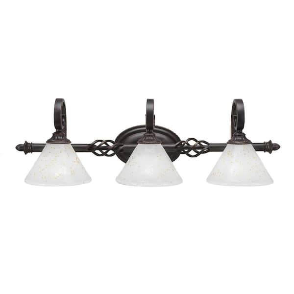 Unbranded Bridgewater 30.25 in. 3-Light Dark Granite Vanity Light