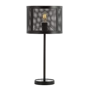 Wilcox 25 in. Black Minimalist Metal LED Table Lamp