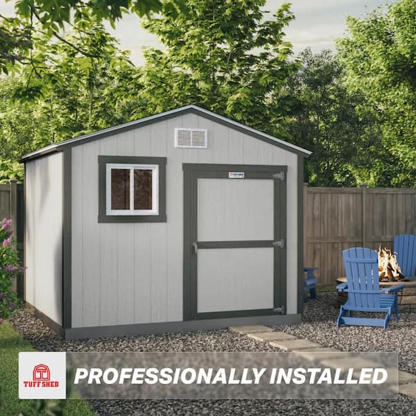 Professionally Installed Tahoe Portland 10 ft. x 10 ft. Wood Storage Shed with 7 ft. High Sidewall (100 sq. ft.)