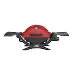 Q 1200 1-Burner Portable Tabletop Propane Gas Grill in Red with Built-In Thermometer
