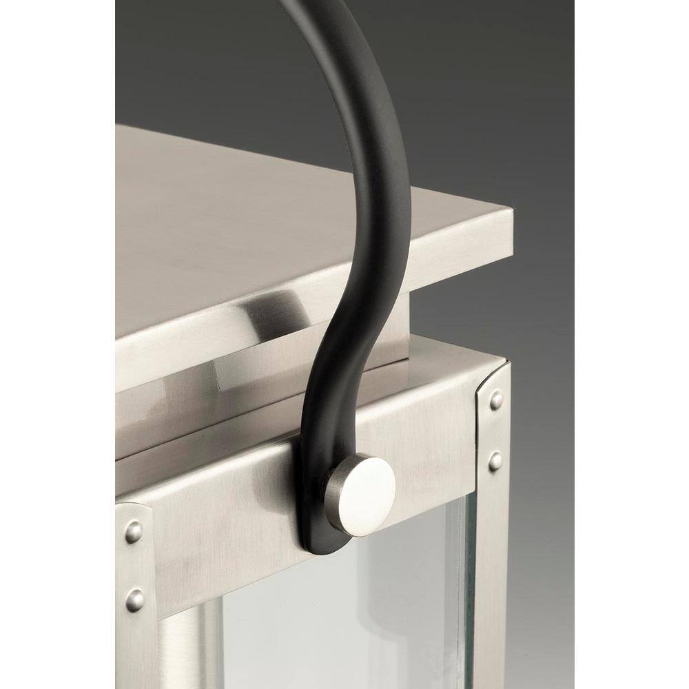 Union Square Stainless Steel Wall Lantern with Clear Glass