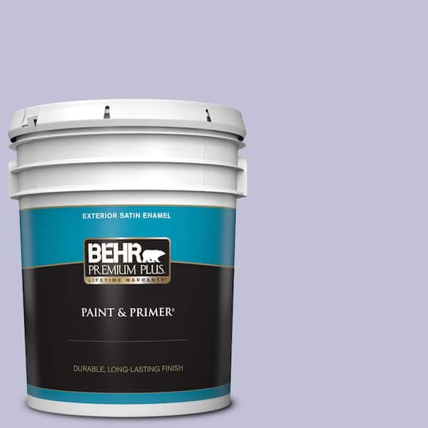 BEHR PREMIUM PLUS 5 gal. #M550-3 Foxglove Satin Enamel Exterior Paint & Primer