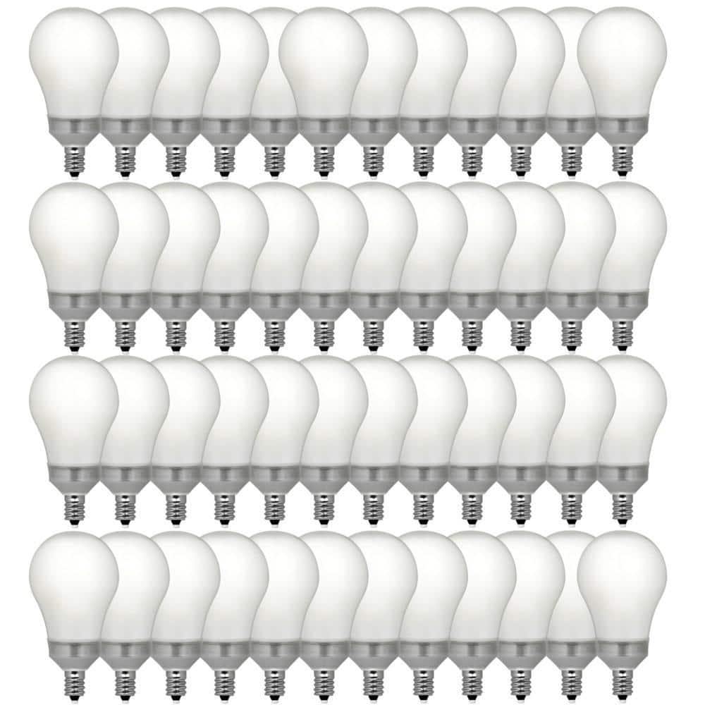 40-Watt Equivalent A15 Candelabra Dimmable CEC 90+ CRI White Glass Ceiling 