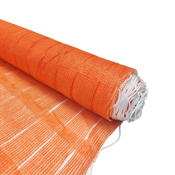 Wellco 3.3 in. x 114.8 ft. Orange Construction Snow/Safety/Animal Barrier Fence Heavy-Duty Diamond Grid Warning Barrier Fence