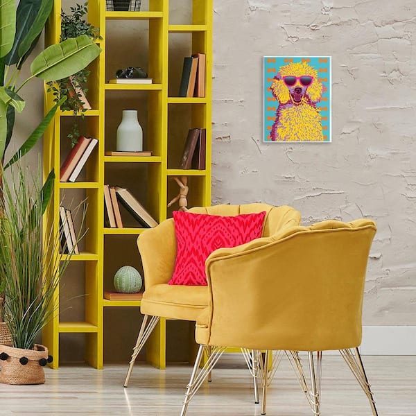 Retro Pop Poodle by Marcus Prime Unframed Animal Graphic Art Print 14 in. x 11 in.