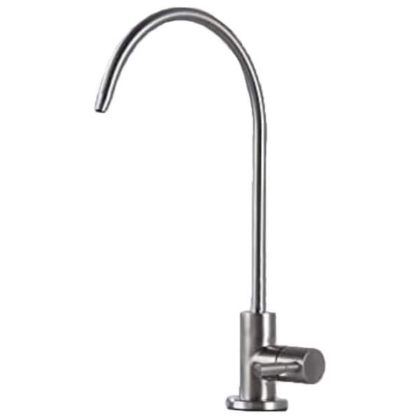 Single Handle Beverage Faucet with 360 Swivel Spout Easy Install Non-Air Gap Design in Brushed Stainless Steel