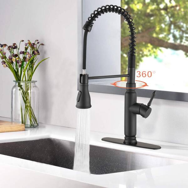 Mondawe Touchless Single Handle Pull Down Sprayer Kitchen Faucet 