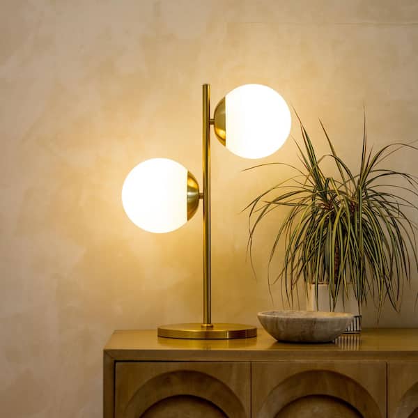 Brightech Sphere 20 in. Antique Brass Mid-Century Modern Brightech Sphere 20 in. Antique Brass Mid-Century Modern