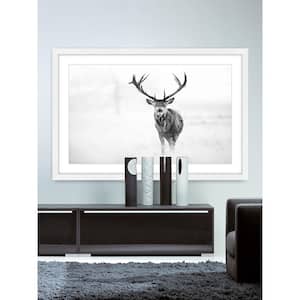 16 in. H x 24 in. W "Elk Stare" by Marmont Hill Framed Printed Wall Art