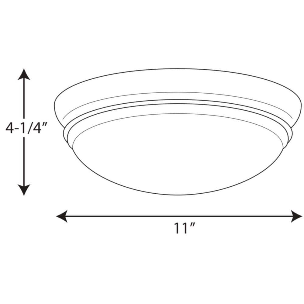 Brushed Nickel 11" LED Flush Mount with Etched Glass Shade