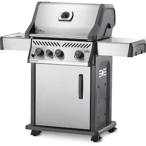 Rogue 3-Burner Natural Gas Grill with Infrared Side Burner in Stainless Steel
