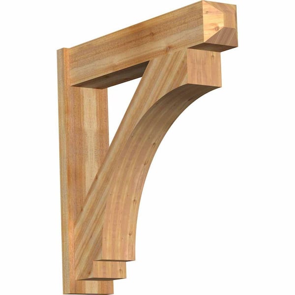 Ekena Millwork 8 in. x 38 in. x 38 in. Western Red Cedar Imperial Craftsman Rough Sawn Outlooker