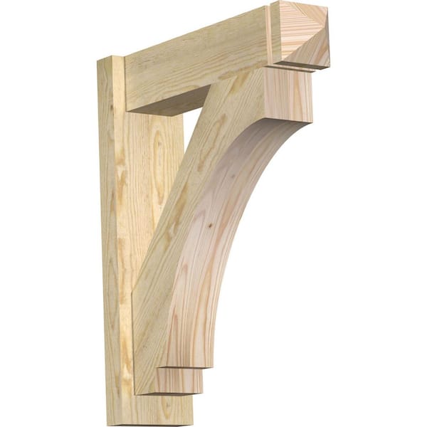 Ekena Millwork 6 in. x 26 in. x 22 in. Imperial Arts and Crafts Rough Sawn Douglas Fir Outlooker