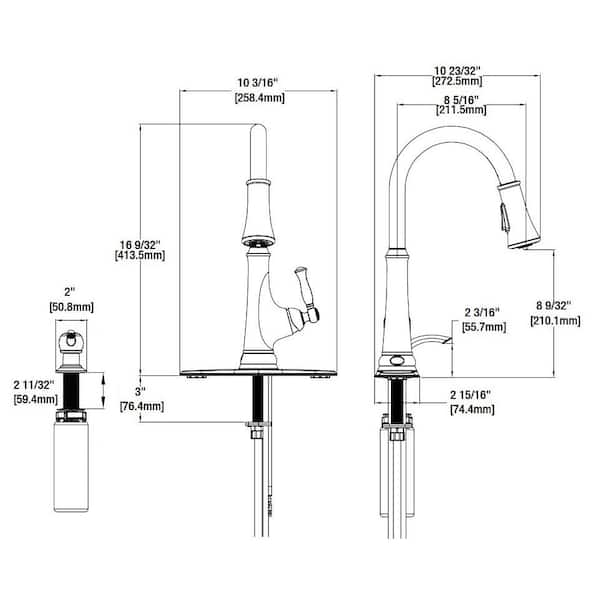 Stainless Steel Glacier Bay Pull Down Kitchen Faucets 67536 0508d2 1f 600 