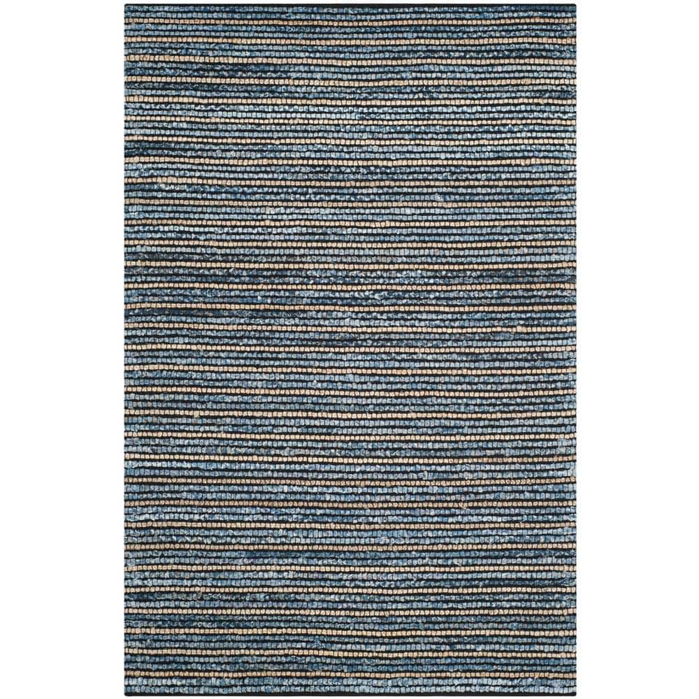 Cape Cod Blue Cotton Handmade 6' x 9' Area Rug